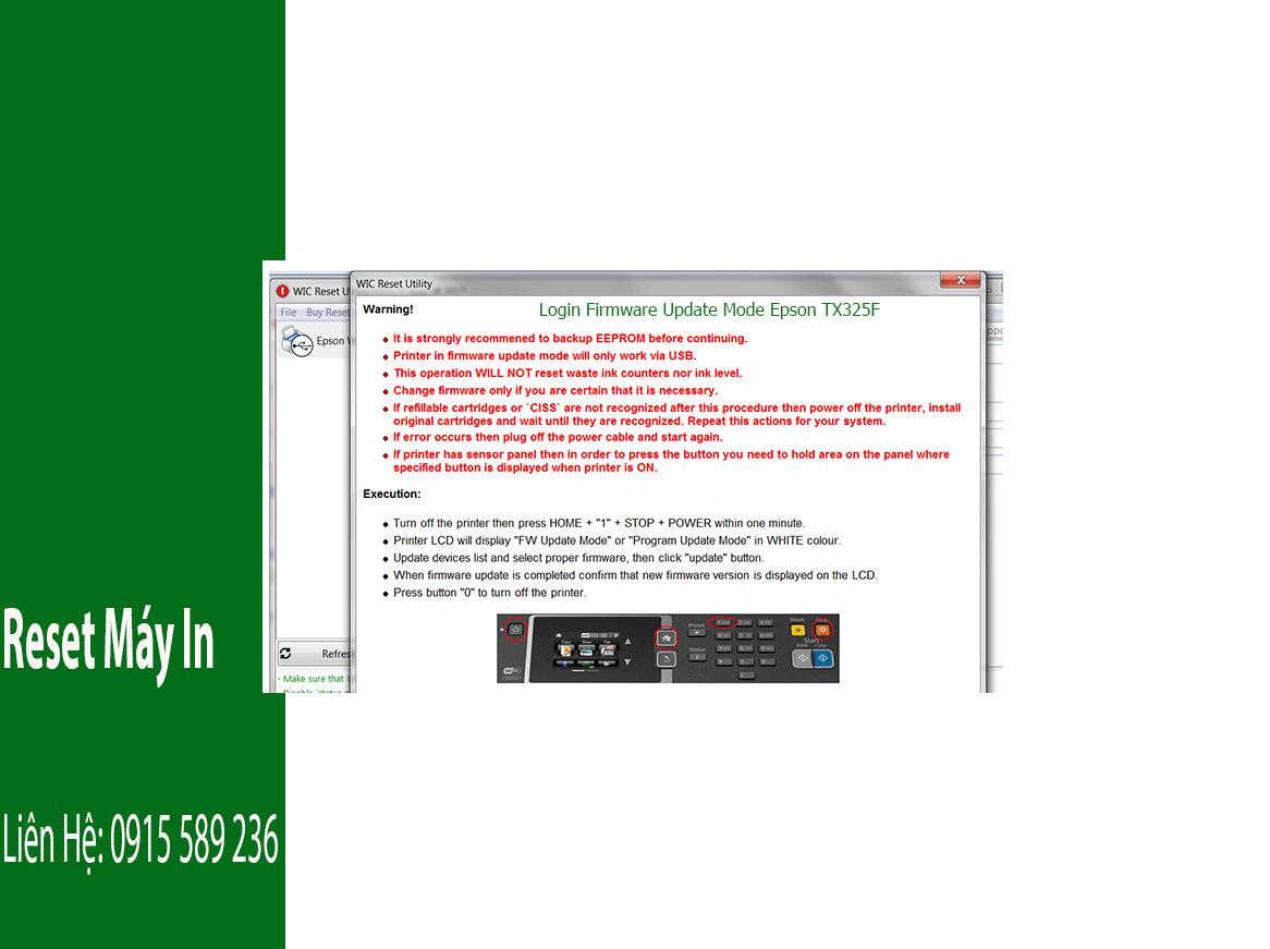 Key Firmware May In Epson TX325F Step 3